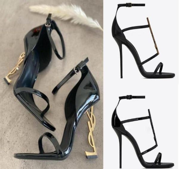 

with box opyum sandals shoes woman summer sandals highheeled wedding shoess pointed toe fashion single high heel4725873, Black
