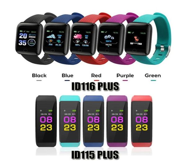 

id115plus id116plus smart watches heart rate watch sports smartwatches smart bluetooth band waterproof smartwatch android gift chi1809661, Blue