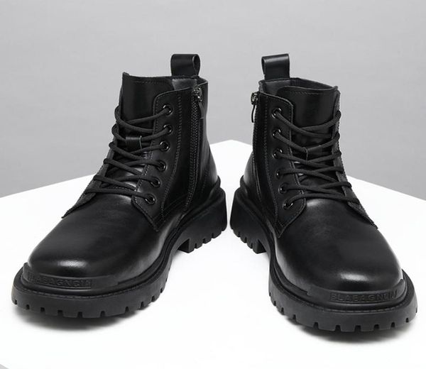 

black ankle military boots men luxury brand army combat tactical boots for men shoes casual cowboy boots for men botas militares7473210