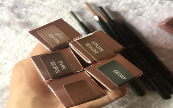 

makeup double eyebrow pencil skinny ebony medium brown ended with eye brow brush 4 color7122122