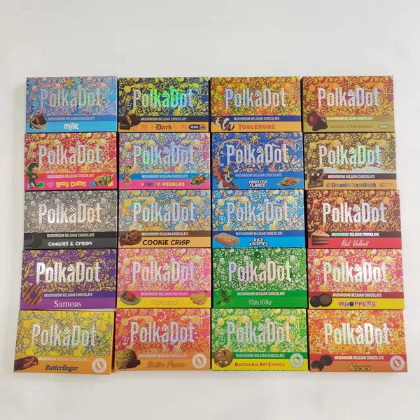 

polkadot chocolate bar packaging box magic mushroom 4g packaging main box wave dot bag holographic stickers full pack new 20 flavors