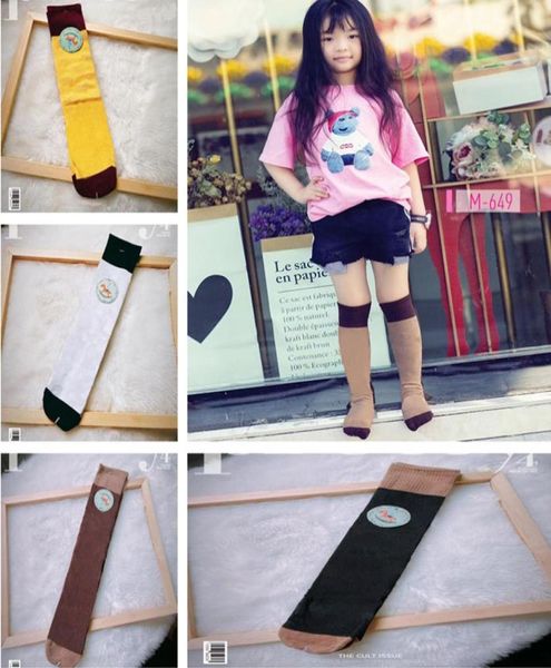

sell baby kids socks europe and america style fashion autumn winter medium stockings children highend boys girls printing cot9525955, Pink;yellow