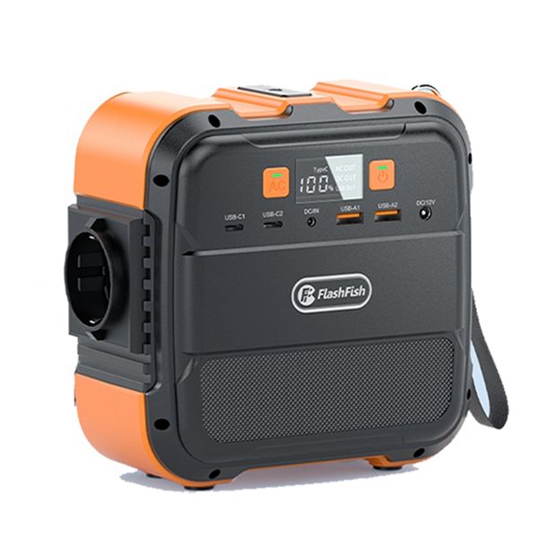 

flashfish a101 220v 120w 26400mah solar generator for home portable power station outdoor for camping rv travel fishing fan