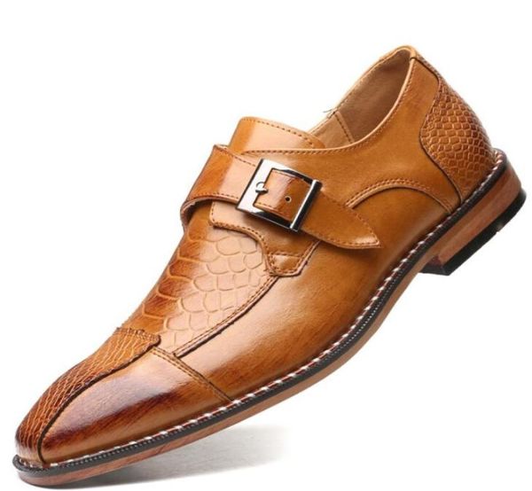 

new men dress shoes formal wedding genuine leather shoes retro brogue business office men039s flats oxfords for men5208133, Black