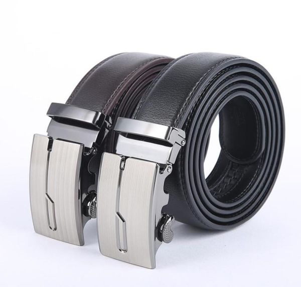 

leather belt men black brown strap male metal belt automatic buckle business male men039s belts ceinture homme6636528