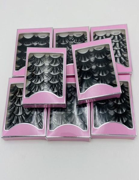 

qsty 5d makeup eyes eyelash extension faux mink false eyelashes 5 pairs natural thick long fluffy soft wispy black reusable 25mm f8915199