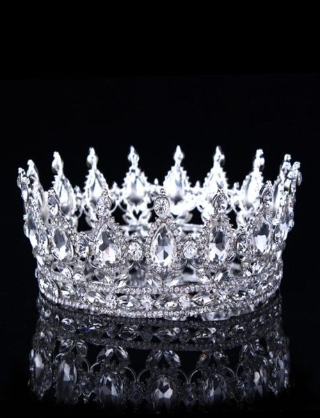 

sorbern vintage clear crystal tiara water drop style wedding crown bridal tiara accessories rhinestone tiaras crowns pageant tiara2817771, Silver