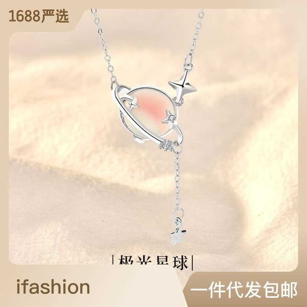 

li ming design planet necklace jewelry for women's advanced autumn and winter tassel collar chain, Silver