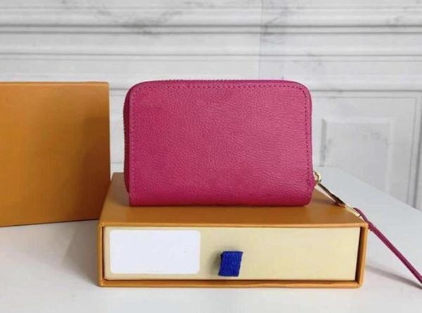 

zippy coin purse n63069 n63070 m60067 m60740 women fashion empreinte leather canvas short wallet 12 colors lady mini key pouch car3220808, Red;black