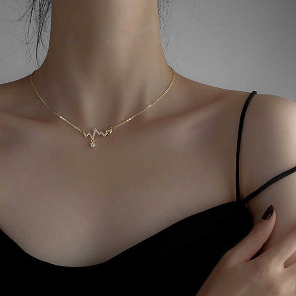 

pendant necklaces korean zircon ecg pendant necklace for women fashion butterfly moon choker clavicle chain wedding party jewelry birthday g, Silver