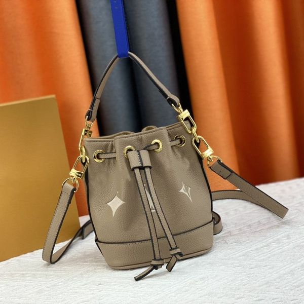

mini nano noeneo escale bucket bag drawstring luxury designer shoulder bag monograms embossing handbags wallets lady genuine leather crossbo