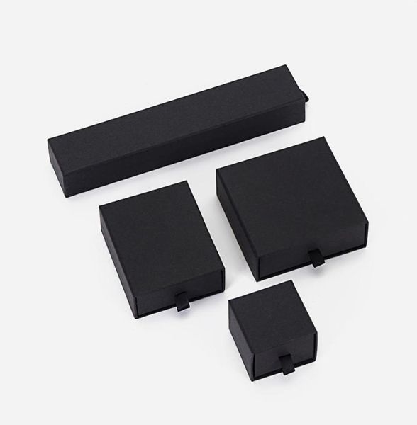

ddisplayclassic style black jewelry set box wedding ring case necklace gift package earring studs packing bracelet drawer bo9227787, Black;white