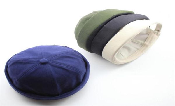 

feitong men women hat cap casual hat beanie hats docker sailor mechanic brimless solid color skullies beanies new 20203359415