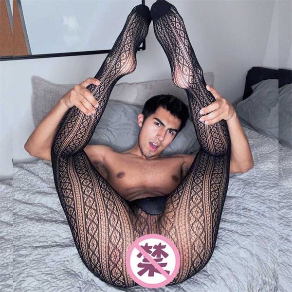 

22% off ribbon factory store men' fishing net stretch hollow large and exciting stockings, Red;black