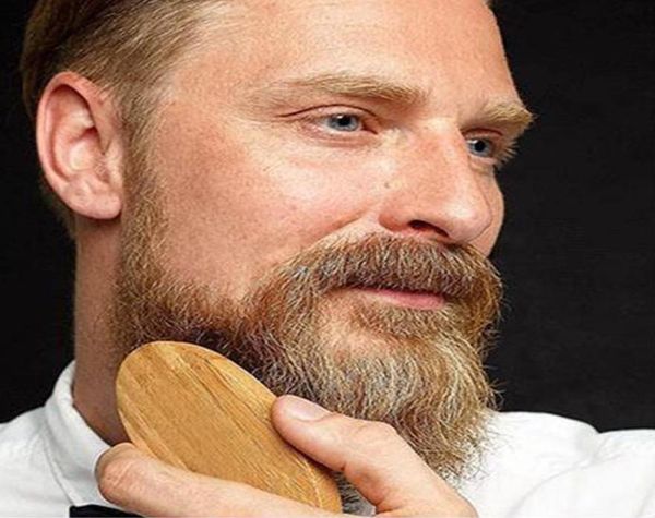 

practical boar hair bristle beard mustache brush military hard round wood handle antistatic peach comb hairdressing tool for men9367672