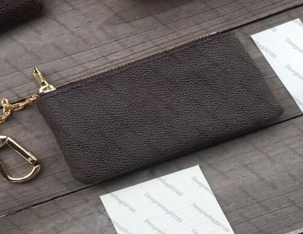 

m62650 key pouch coin purse wallet classic man women chain wallet with dust bag box6419384, Red;black