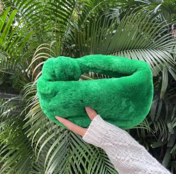 

evening bags knot woven bag sheepskin fur tote lady crossbody hobo lamb knotted winter fairy handbag sevening3356143