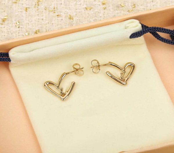 

classic letter hollow dangle small drop earrings stud luxury designer jewelry bijoux for lady famous wedding party jewelry with bo4913191, Silver