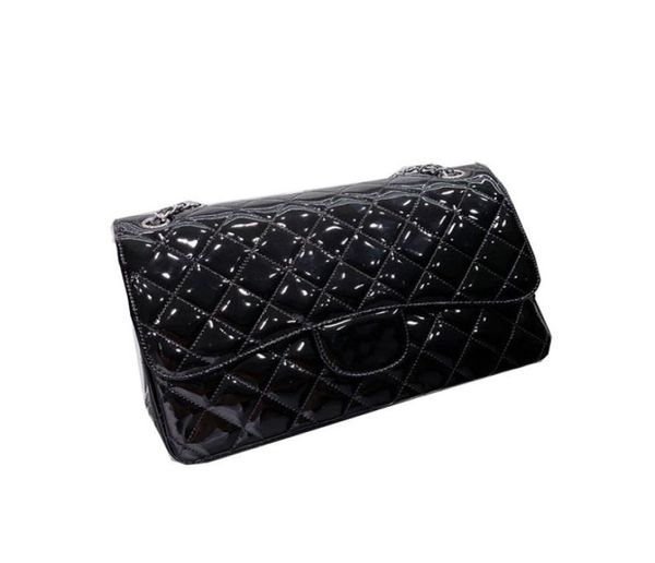 

2022maxi jumbo quilted patent leather bags shiny classic double flap totes rectangle luggage silver metal hardware matelasse cha4886890