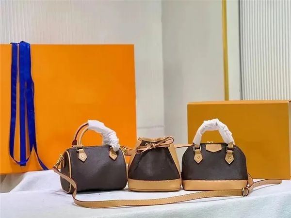 

mt luxury nano speedy alma noe bag 3 sets in 1 trio mini icones crossbody shoulder purses leather strap monograms 3 wallets lady crafted gif