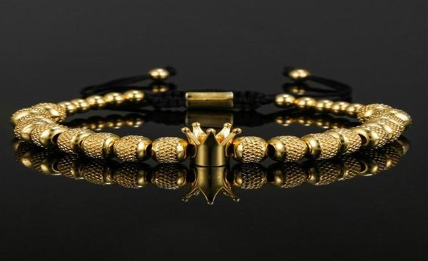 

vintage versatile copper crown bracelet beaded pineapple bead bracelet braided macrame adjustable handmade bracelets bangles for559306548, Golden;silver