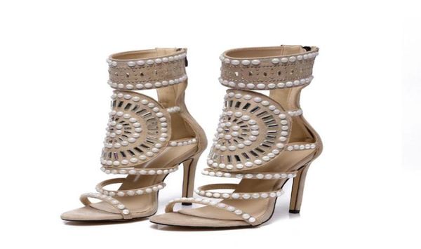 

dress shoes women fashion open toe rhinestone design high heel sandals crystal ankle wrap glitter diamond gladiator black size 352321764
