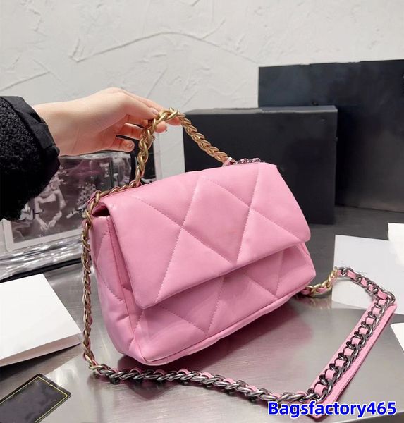 

classic lambskin handbags 19 flap bags matelasse quilted gold silver hardware chain hand genuine leather french street large capacity crossb