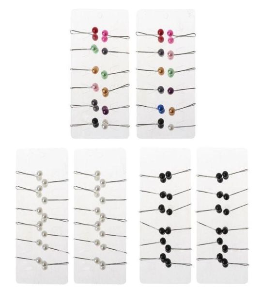 

pins brooches 24pcs muslim hijab scarf pin pearl clip headscarf shawl accessories lady clips jewerly gift7816495, Gray