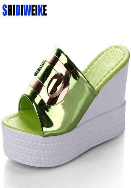 

slippers summer new style arrived platform wedges sandals women fashion high heels female slippers m880 2204279466472, Black