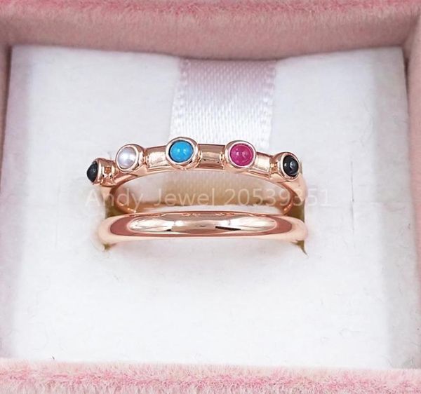 

stud rose vermeil silver super power ring with gemstones bear jewelry 925 sterling fits european jewelry style gift andy jewel c812366002, Golden;silver