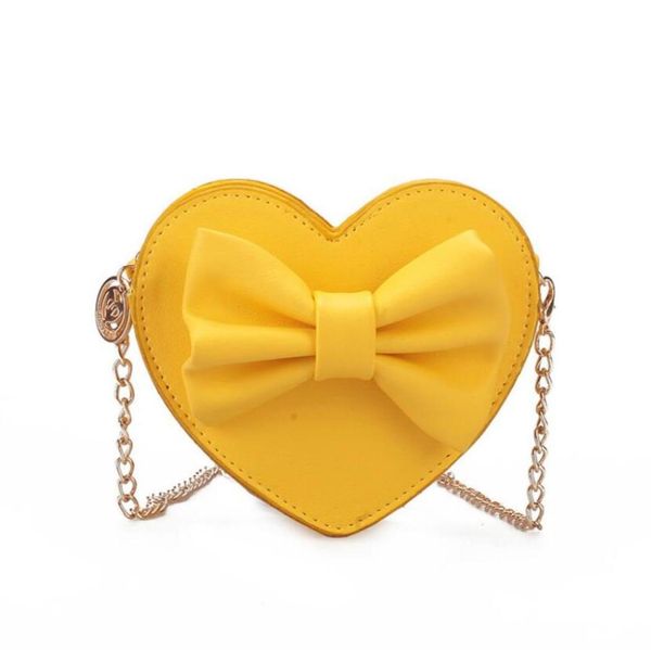 

kids handbag korean fashion heart shape bowknot crossbody bags baby girls candies messenger bags coin purses teenager trav9184049, White