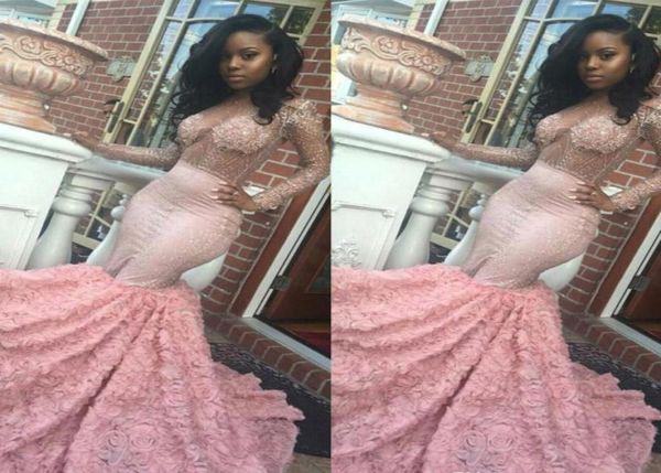 

pink prom dress new arrival mermaid lace pageant saudi arabia dubai long evening party gown custom made plus size4602690, Black
