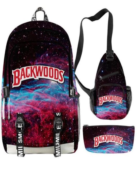

backpack backwoods 3d bag starry sky printed peripheral cool and simple threepiece suit for men women with usb charging8827591