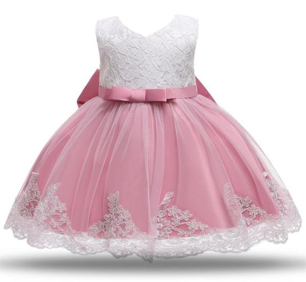 

baby girls clothes newborn girls 1 year birthday dress sleeveless lace christening clothing baby christmas dress baptism5400962, White