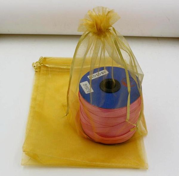 

s 100pcs gold color organza gift bags 7x9cm 9x11cm 13x18 cm 17x23cm 20x30cm with drawstring6719081, Pink;blue