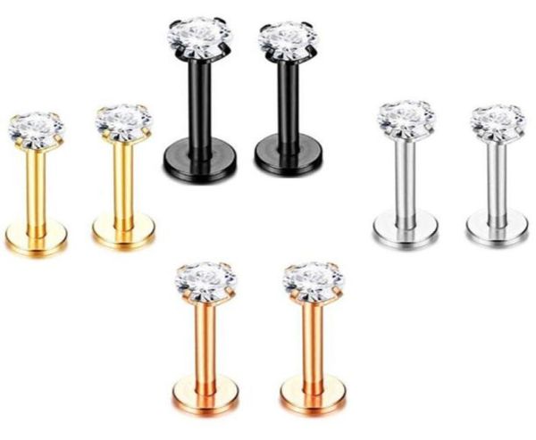 

surgical stainless steel eyebrow nose lip captive bead ring tongue piercing tragus cartilage earring body jewelry5219931, Black