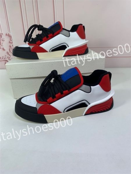 

luxury designer casual shoes men women calfskin sneakers leather trainers reflective fashion leisure shoe platform, Black