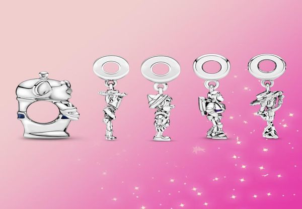 

925 silver charm toy charm buzz dangle charm pendant original fit pandora bracelet jewelry8089302, Black