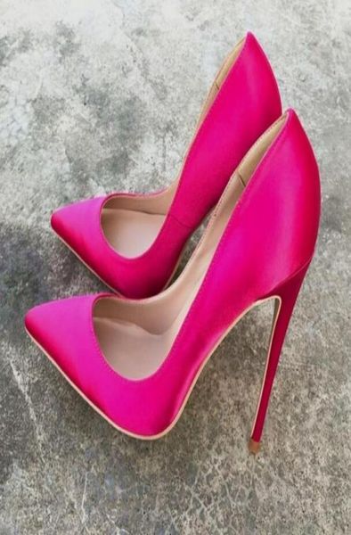 

new rosered pointed high heels silk satin shallowmouthed slimheeled bridal shoes women wedding dress shoes4380136, Black