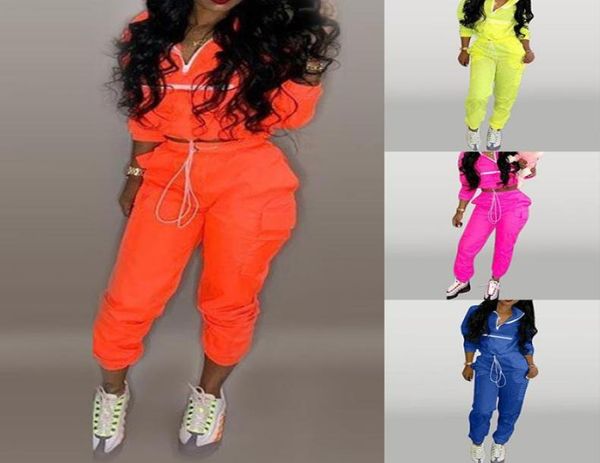 

gym clothing 2 piece sets female sportswear pullover loose pants women tracksuit 2021 casual suits twopiece set trousers6742229, White;black