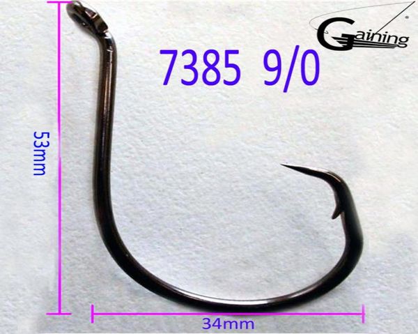

50pcslot 90 high carbon stainless steel chemically sharpened ocs circle ocean fishing hooks 7385 ocean fish hooks4708609
