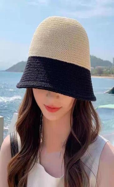 

four seasons women039s ins bellhat knitted bell hat milk silk buckethat small strawhat japanese net celebrity korean ver4170514, Blue;gray