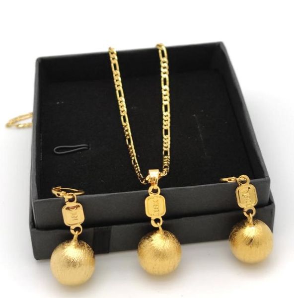 

18 k stamp gold gf circle pendant necklace and earrings party gift jewellery set figaro chain link 600 3mm3360231, Silver