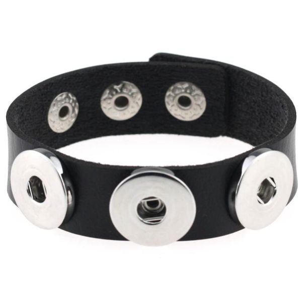 

12pcslot new arrival noosa charm snap button bracelets 18mm characteristic fashion leather bracelets fit diy snap jewelry2989439, Golden;silver