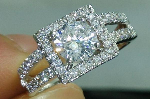 

whole professional whole white z fashion jewelry 10 kt white gold filled gem women wedding ring gift6409261, Golden;silver