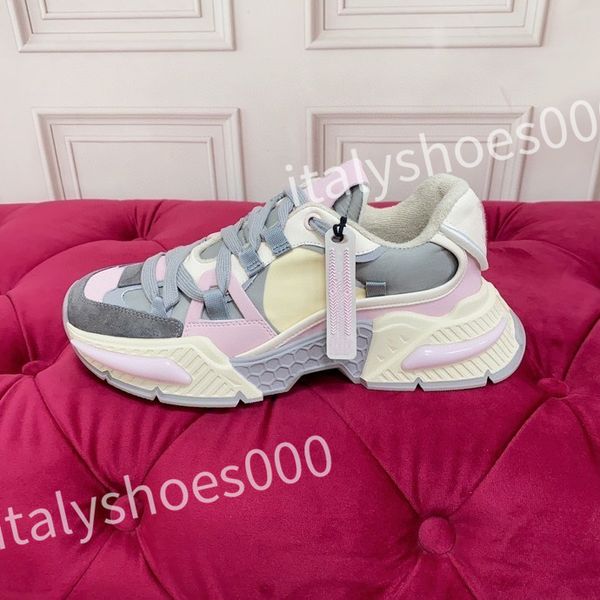 

new designer casual shoes woman shoe leather lace up men fashion platform sneakers white black mens womens