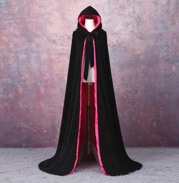 

cloak hooded velvet satin velvet hooded cloak cape medieval renaissance costume larp halloween fancy dress velvet cosplay cl2603840, White