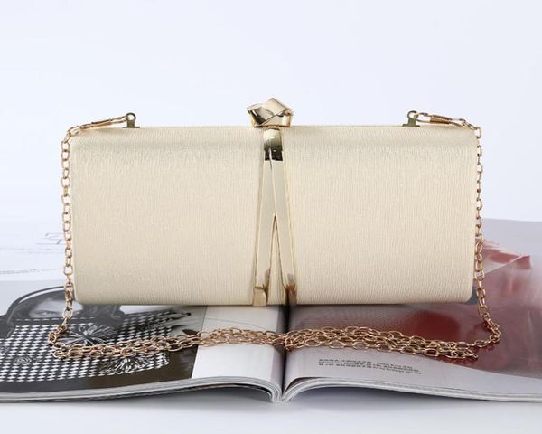 

whole factory direct brand new handmade pu evening bag metal box clutch with satin for weddingbanquetpartyporm8943250