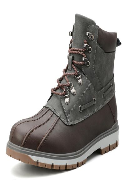 

warm fur snow boots men winter shoes mens leather shoe ankle cowboy waterproof shose man motorcycle casual boot 2019 footwear1816815, Black