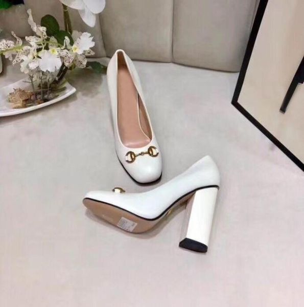 

2021 cowhide lady high heels bar banquet high heeled boat shoes super high heel shoes metal leather women dress9192834, Black